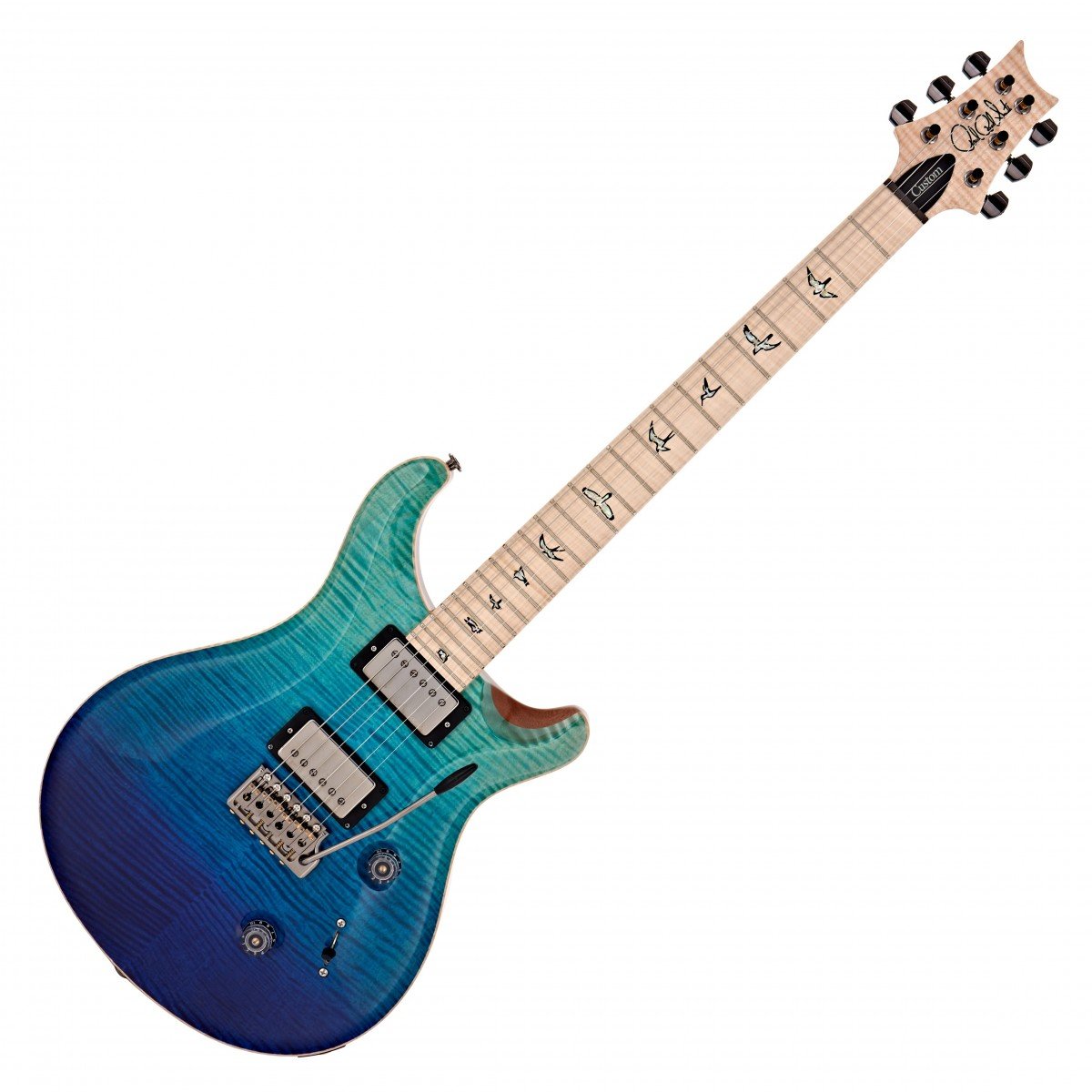 DEMO PRS Custom 24 Wood Library 10 Top Blue Fade Demo products Allround Musik
